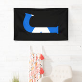 J Monogram überlagert auf schottischer Flagge (v) Banner (Insitu)