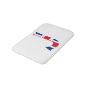 J Monogram überlagert sich auf der Flagge der Unio Badematte (Schrägansicht)