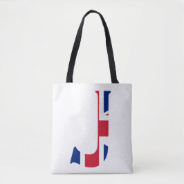 J Monogram überlagert sich auf der Flagge der Unio Tasche