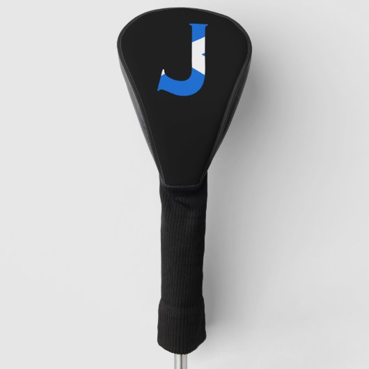 J Monogram überlagert sich auf der schottischen Fl Golf Headcover (Vorderseite)