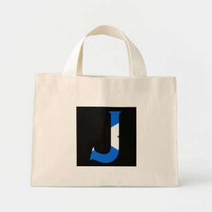 J Monogram überlagert sich auf der schottischen Fl Mini Stoffbeutel