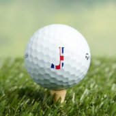 J Monogram überlagert sich auf der Unijack-Flagge Golfball (Insitu T-Shirt)