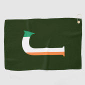J Monogram überlagert sich auf Irish Flag gtcnt Golfhandtuch (Horizontal)