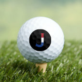 J Monogram überlagert sich auf NLD Flag auf bk be6 Golfball (Insitu T-Shirt)