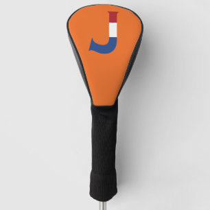 J Monogram überlagert sich auf NLD Flag auf oder d Golf Headcover