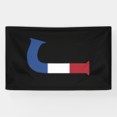 J Monogram überlagert sich auf NLD-Flagge auf bk b Banner (Horizontal)