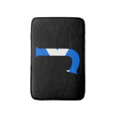 J Monogram überlagert sich auf schottischer Flagge Badematte (Vorderseite Vertikal)