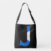 J Monogram überlagert sich auf schottischer Flagge Tragetaschen Mit Langen Trägern (Rückseite)