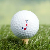 J Monogram überlagert sich auf Union Jack Flag va Golfball (Insitu T-Shirt)