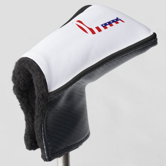 J Monogram überlagert sich auf US Flag Pccnt Golf Headcover (3/4 Vorderseite)