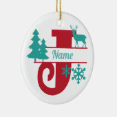J Monogram Urlaubssaison Tree Ornament (Rechts)