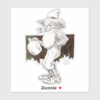 J P Bernard Moonshiner Custom-Cut Vinyl Stickers Aufkleber