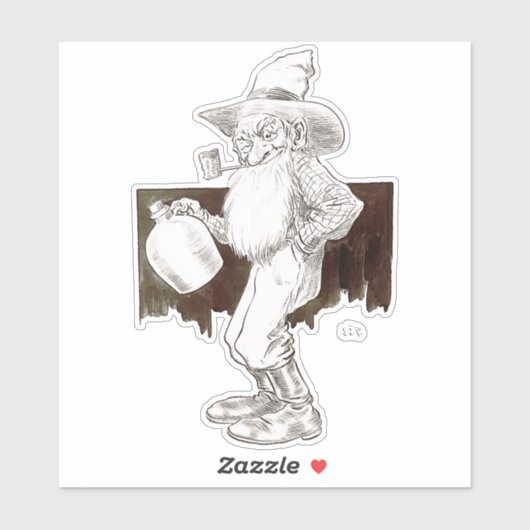 J P Bernard Moonshiner Custom-Cut Vinyl Stickers Aufkleber (Blatt)