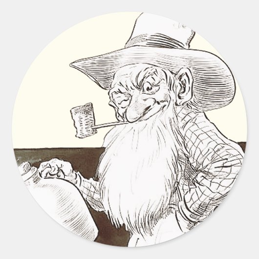 J P Bernard Moonshiner (Sepia) Runder Aufkleber (Vorderseite)