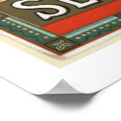 J P Coats Nähen Cotton Vintage Werbung Poster (Ecke)