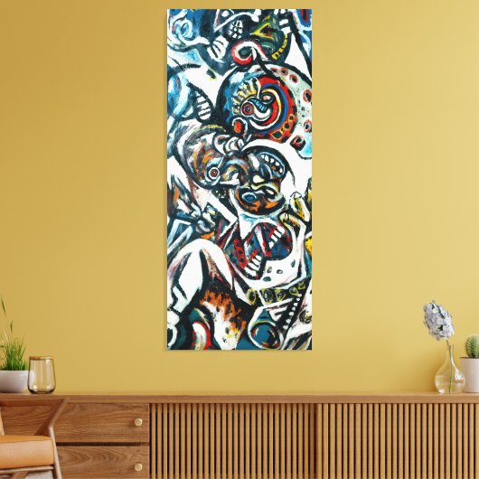 J. P. - GEBURT - c. 1941 - Abstrakter Expressionis Leinwanddruck (Insitu (Wohnzimmer))