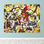 J. P. - Komposition mit Pouring I - 1943 - Leinwanddruck (Insitu (Holzboden))