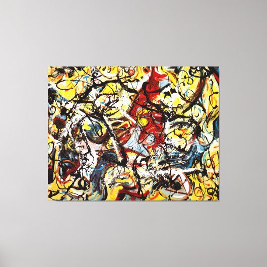 J. P. - Komposition mit Pouring I - 1943 - Leinwanddruck (Vorderseite)