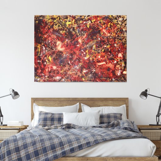 J. P. - MALINING A - 1950 - Abstrakter Expressioni Leinwanddruck (Insitu (Schlafzimmer))