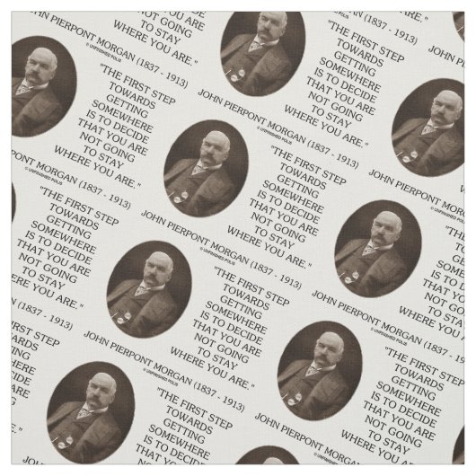 J.P. Morgan erster Schritt, um etwas zu erreichen Stoff (Muster)