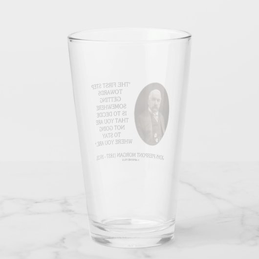 J.P. Morgan First Step Towards Getting Somewhere Glas (Rückseite)