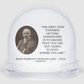 J.P. Morgan First Step Towards Getting Somewhere Schneekugeln (Rückseite)