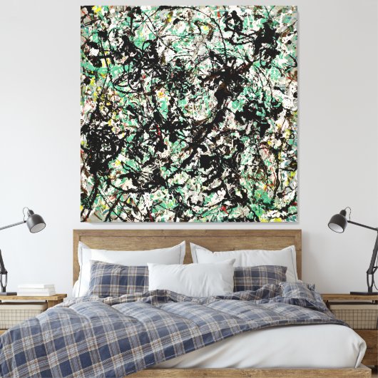 J. P. - Nr. 15 - 1950 - Aktionsgemälde - Leinwanddruck (Insitu (Schlafzimmer))