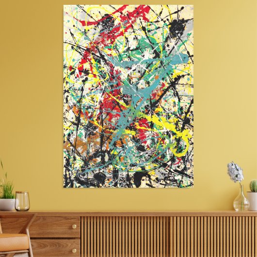 J. P. - Nr. 16 - 1949 - Aktionsgemälde - Leinwanddruck (Insitu (Wohnzimmer))