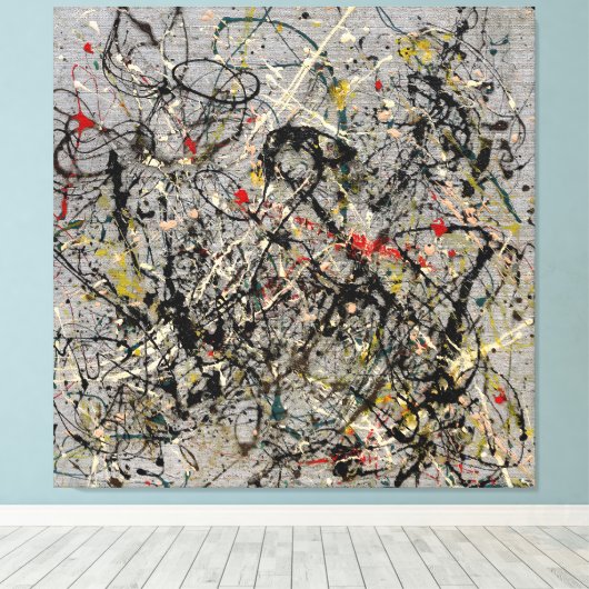 J. P. - Nr. 18 - 1950 - Aktionsgemälde - Leinwanddruck (Insitu (Holzboden))