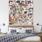 J. P. - Nr. 21 - 1950 - Aktionsgemälde - Leinwanddruck (Insitu (Schlafzimmer))