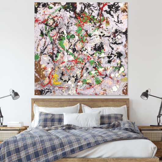 J. P. - Nr. 21 - 1950 - Aktionsgemälde - Leinwanddruck (Insitu (Schlafzimmer))