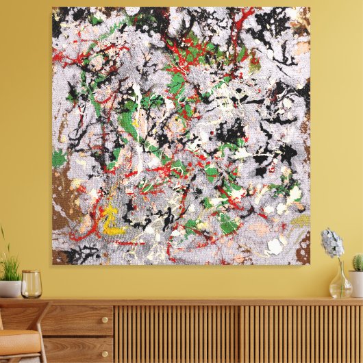 J. P. - Nr. 21 - 1950 - Aktionsgemälde - Leinwanddruck (Insitu (Wohnzimmer))