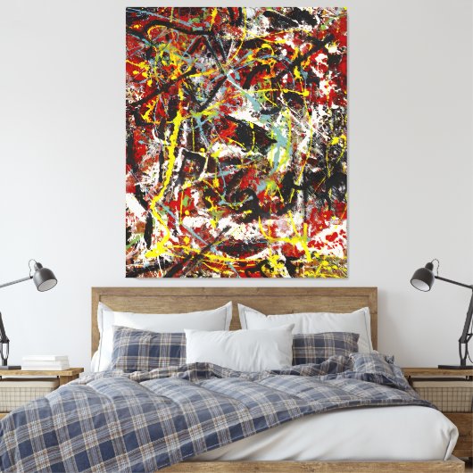 J. P. - Nr. 22 - 1949 - Aktionsgemälde - Leinwanddruck (Insitu (Schlafzimmer))