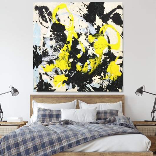 J. P. - Nr. 22 - 1950 - Aktionsgemälde - Leinwanddruck (Insitu (Schlafzimmer))