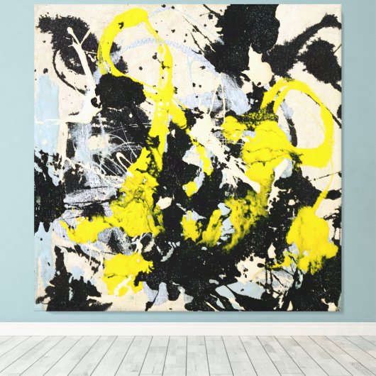 J. P. - Nr. 22 - 1950 - Aktionsgemälde - Leinwanddruck (Insitu (Holzboden))