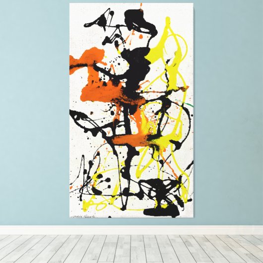 J. P. - Nr. 26 - 1949 - Aktionsgemälde - Leinwanddruck (Insitu (Holzboden))