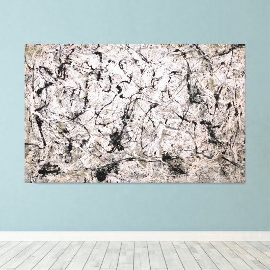 J. P. - Nr. 28 - 1950 - Aktionsgemälde - Leinwanddruck (Insitu (Holzboden))