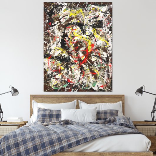 J. P. - NUMBER 4 - 1950 - Action painting - Leinwanddruck (Insitu (Schlafzimmer))
