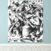 J. P. - NUMBER 6 - 1952 - Black Pourings - Leinwanddruck (Insitu (Holzboden))