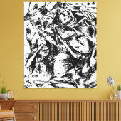 J. P. - NUMBER 6 - 1952 - Black Pourings - Leinwanddruck (Insitu (Wohnzimmer))