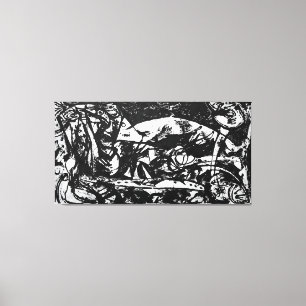 J. P. - NUMMER 14 - 1951 - Schwarze Ergüsse - Leinwanddruck