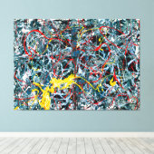 J. P. - Nummer 6 - Blau, Rot und Gelb - 1948— Leinwanddruck (Insitu (Holzboden))