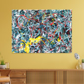 J. P. - Nummer 6 - Blau, Rot und Gelb - 1948— Leinwanddruck (Insitu (Wohnzimmer))