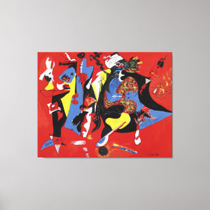 J. P. - RED and BLUE - 1946 - Abstrakt - Leinwanddruck