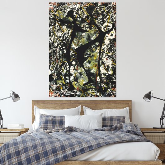 J. P. - RHYTHMISCHER TANZ - 1948 - Action painting Leinwanddruck (Insitu (Schlafzimmer))