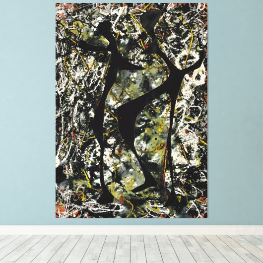 J. P. - RHYTHMISCHER TANZ - 1948 - Action painting Leinwanddruck (Insitu (Holzboden))