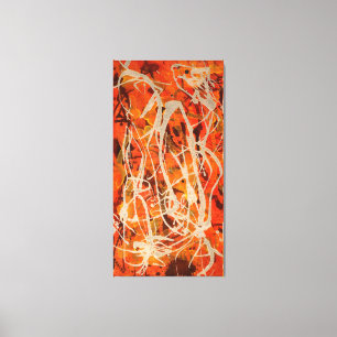 J. P. - ROTE VERTIKALE ZUSAMMENSETZUNG 5 - 1950 - LEINWANDDRUCK