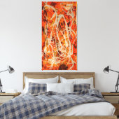 J. P. - ROTE VERTIKALE ZUSAMMENSETZUNG 5 - 1950 - LEINWANDDRUCK (Insitu (Schlafzimmer))