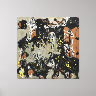 J. P. - SILVER and BLACK SQUARE I - ca. 1950 - Leinwanddruck