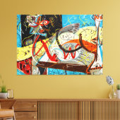 J. P. - STENOGRAFISCHE ABBILDUNG - c. 1942 - Abstr Leinwanddruck (Insitu (Wohnzimmer))